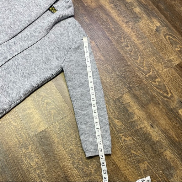 American South Side Gray 100% Alpaca Wool Open Cardigan Sweater Women's Medium - Picture 6 of 10